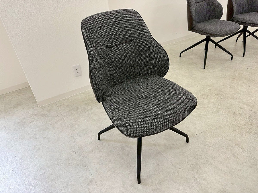 28949■マナベインテリアハーツ ダイニング回転チェア 4脚セット■展示品/中古品