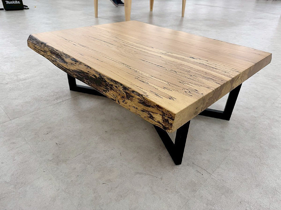 28957■一枚板風 センターテーブル W1000×D840×H370■展示品/中古品