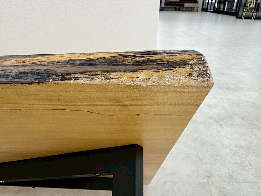 28957■一枚板風 センターテーブル W1000×D840×H370■展示品/中古品